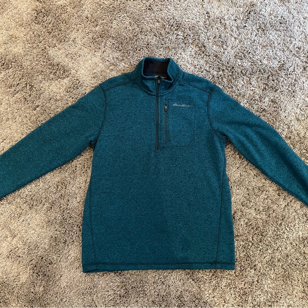 Eddie Bauer Quarter Zip Fleece Jacket Size M